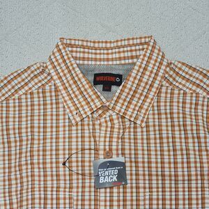 Wolverine Button Up Shirt Men's MEDIUM Check Outdoor Fishing Hiking Vented